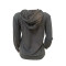 Hooded double pocket loose solid sweater