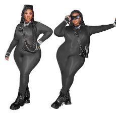 Fashion lettering oversize jumpsuit