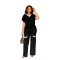 Solid casual short sleeve T-shirt sports suit straight leg pants summer two-piece set