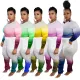 Large fashion gradient pleated two-piece set