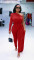 Fashion casual diagonal shoulder irregular solid color jumpsuit party evening dress