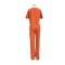 Solid casual short sleeve T-shirt sports suit straight leg pants summer two-piece set