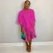 Two large pockets for medium sleeve shirt skirt