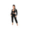 Korean velvet solid color long sleeve sexy casual sports two-piece set