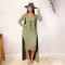 New style long sleeved coat, bodice, long skirt, solid color, positioning pattern, two-piece set