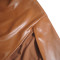 Fashionable zipper layered ruffle faux leather top
