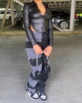 Splice Straight Zip Jeans