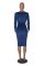 Thickened long sleeve round neck casual dress for women