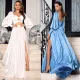 V-Neck Long Sleeve Dress Split Dress