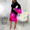 Sexy Fashion Digital Print Flare Sleeve Dress