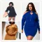 Long sleeve hooded sweater tight dress