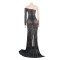 Sexy hot drill chest wrapped slim floor gown