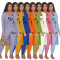 Fashionable women's suspenders Long poncho Pit stripe printed letters 3-piece set