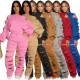 Burnt Flowers and Broken Holes Women's Fashion Casual Two Piece Set in Autumn and Winter