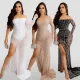 Sexy hot drill chest wrapped slim floor gown