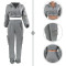 Autumn and Winter Plush Workwear Pocket Hooded Drawstring Casual Sports Two Piece Set