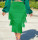 Green fringe skirt