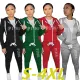 Oversize printed casual hoodie suit