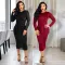 Autumn and winter velvet slim mid length skirt temperament women's dress