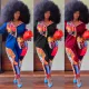 Fashion positioning printing two-piece set