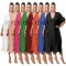European and American women's handmade knitting see through tassel long skirt