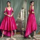 V-neck mid skirt banquet evening dress