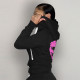 Oversize printed hooded casual loose one-piece top