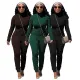 Elastic Bubble Plaid Stand Neck Slim Bodysuit