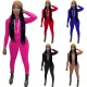 Hooded Pleated Long Sleeve Pants Set