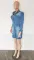 Sexy backless stretch denim hip wrap dress