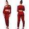 Autumn and winter new fashion hollow fold sexy long sleeve suit