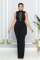 Fashion casual jumpsuit back zipper with chain and belt