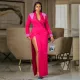 High waist split tight suit dress