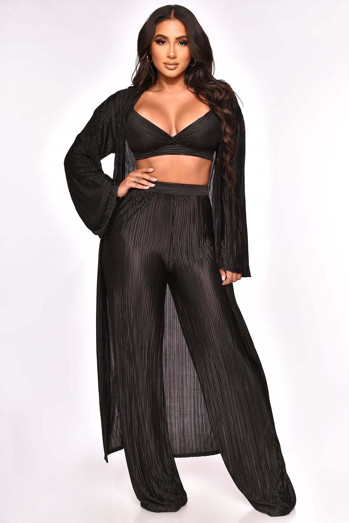 Sexy Knitted 3 Piece Set