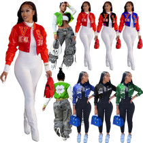Sexy loose short jacket baseball jacket top