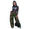 Hip hop style low waist overalls wide leg trousers casual pants
