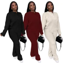 Large fashion casual knitting suit