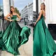 Sexy halter backless bridesmaid evening dress