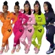 Hoodie Casual Print Sport Set
