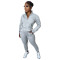 Autumn and winter plush pullover zipper fashionable casual sports suit