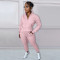 Autumn and winter plush pullover zipper fashionable casual sports suit
