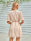 Casual V-neck short sleeve wool ball dress