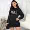 Printed fashionable casual two-piece set