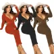 Deep V-neck sexy cut out slim dress