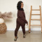 Autumn and winter plush sweater suit collar casual sports suit two-piece set