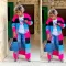 Oversized long sleeve color contrast sweater cardigan