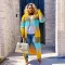 Oversized long sleeve color contrast sweater cardigan