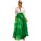 Solid color high waist large skirt pleated foreign trade skirt (skirt only)