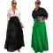 Solid color high waist large skirt pleated foreign trade skirt (skirt only)