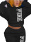 Best of Brevity Alphabet Print Two Piece Hooded Set
